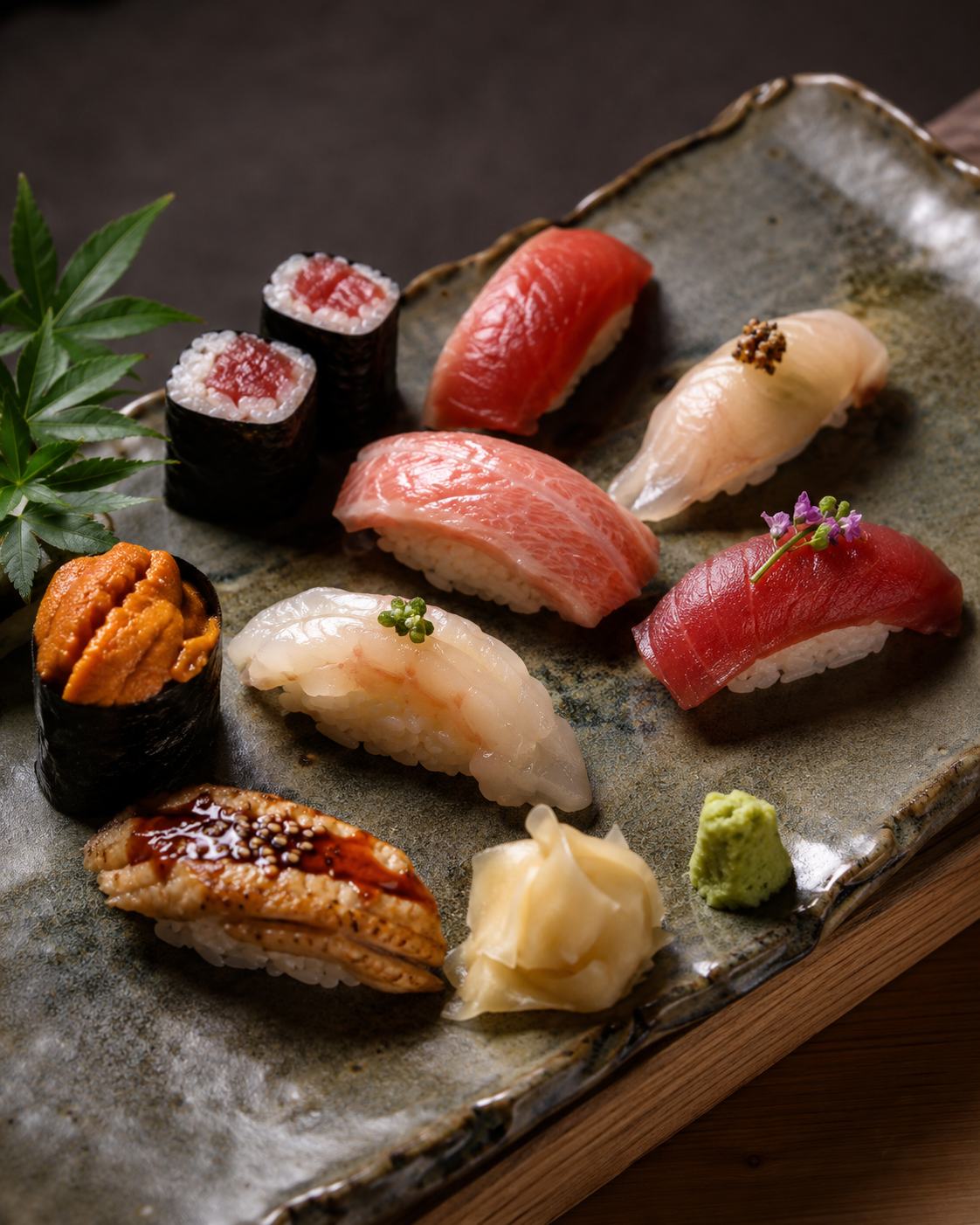 Selección de nigiris y gunkans de LUP Sushi